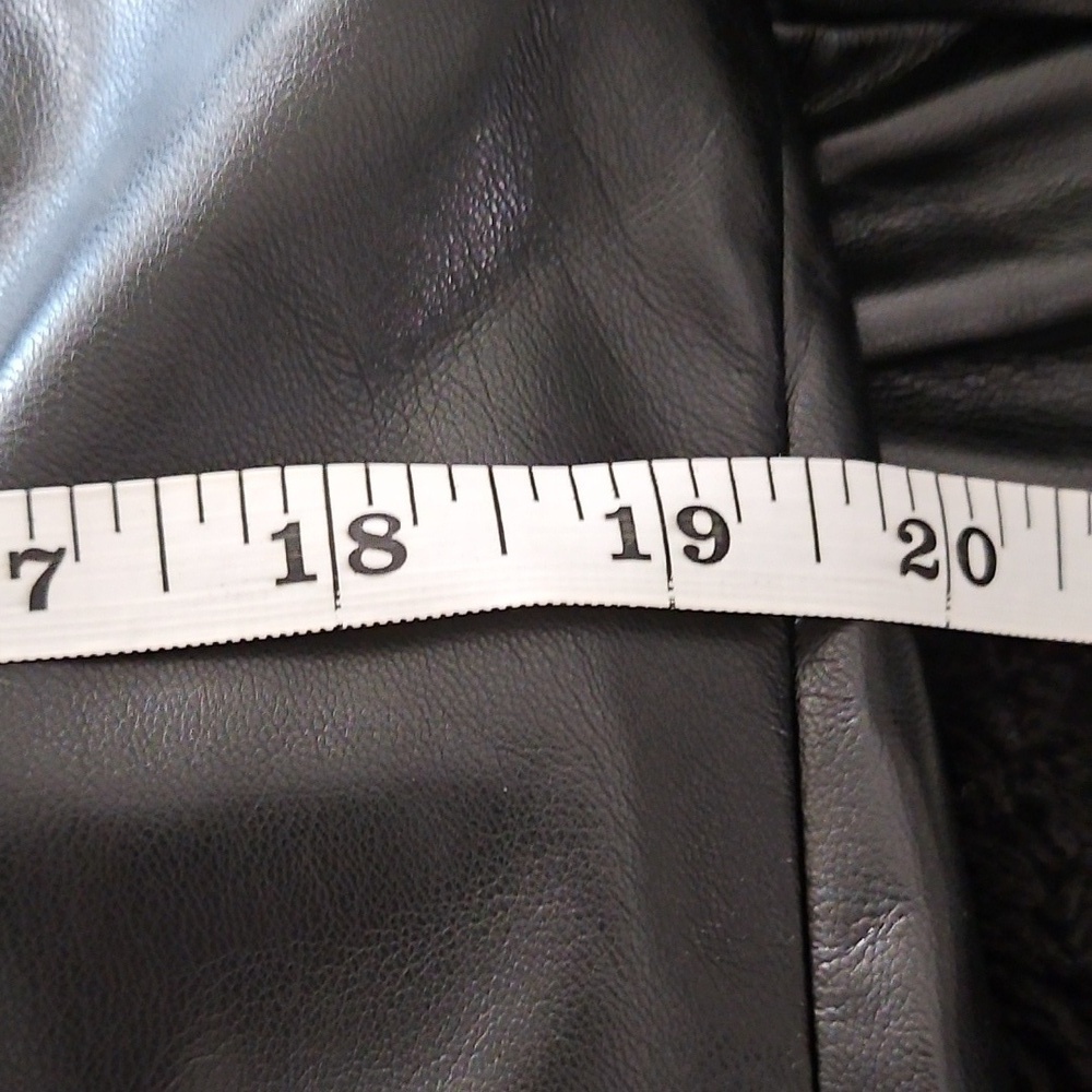 Faux Feather & Leather Black Blazer - Picture 8 of 9